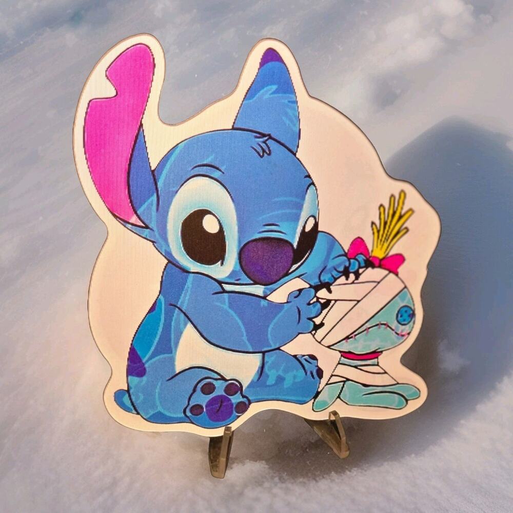 Stitch Scrump Cute 3D Motion Lenticular Car Laptop Decal Sticker Peeker